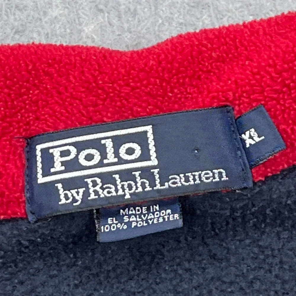VTG Polo Ralph Lauren 1/4 Zip Mens XL Deep Pile Fleece Sherpa Pullover 90s Retro - Picture 4 of 14